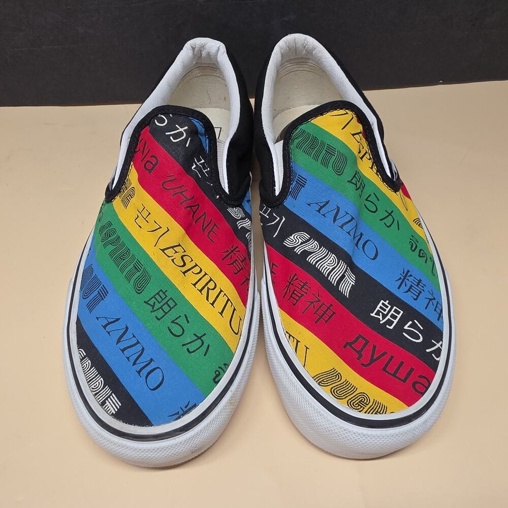 Vans Slip On Rainbow Spirit Multicolor Unisex Casual Shoes Mens 7 Womens 8.5